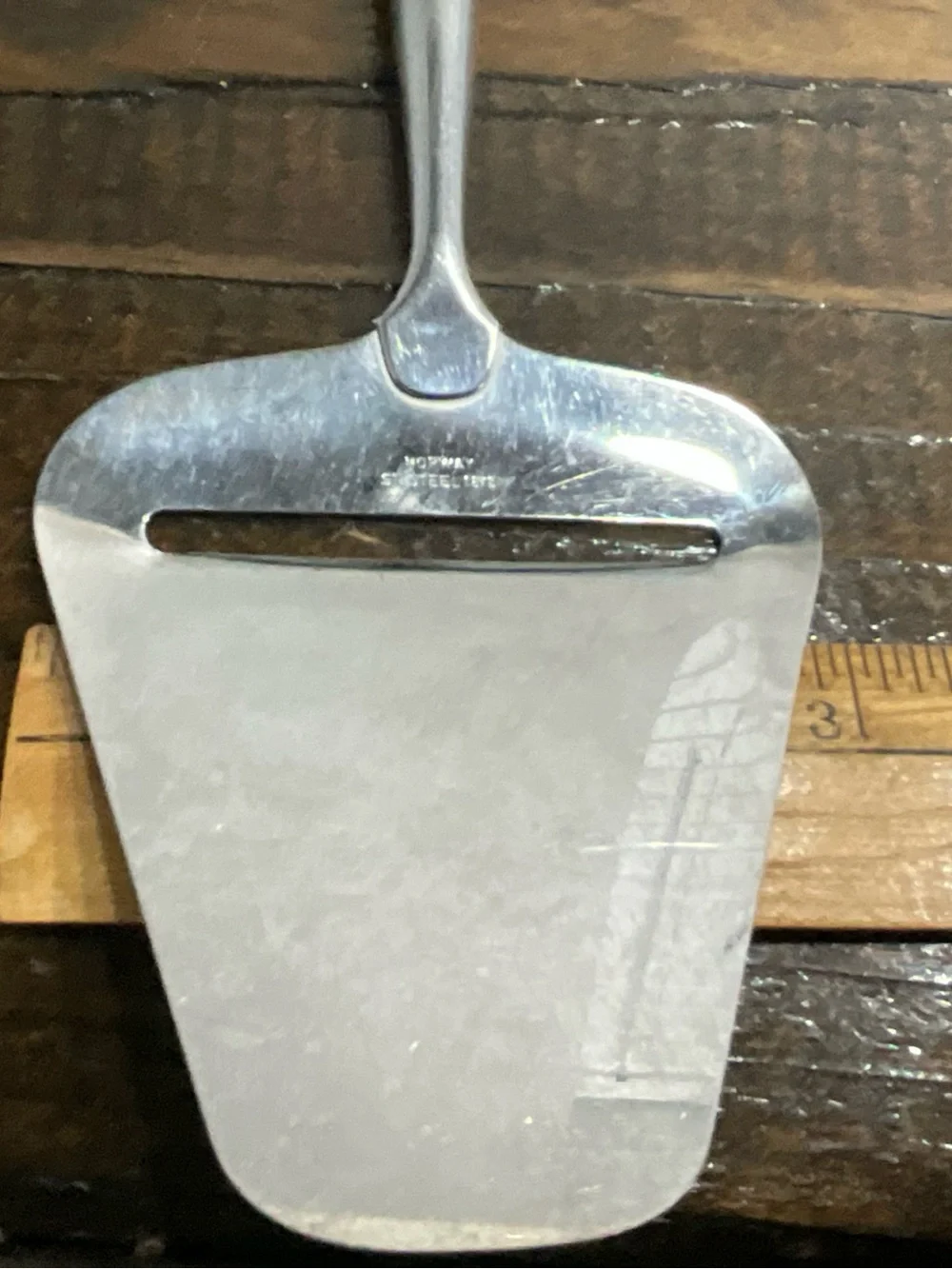 Vintage Cheese Slicer with Wooden Handle from Norway MCM